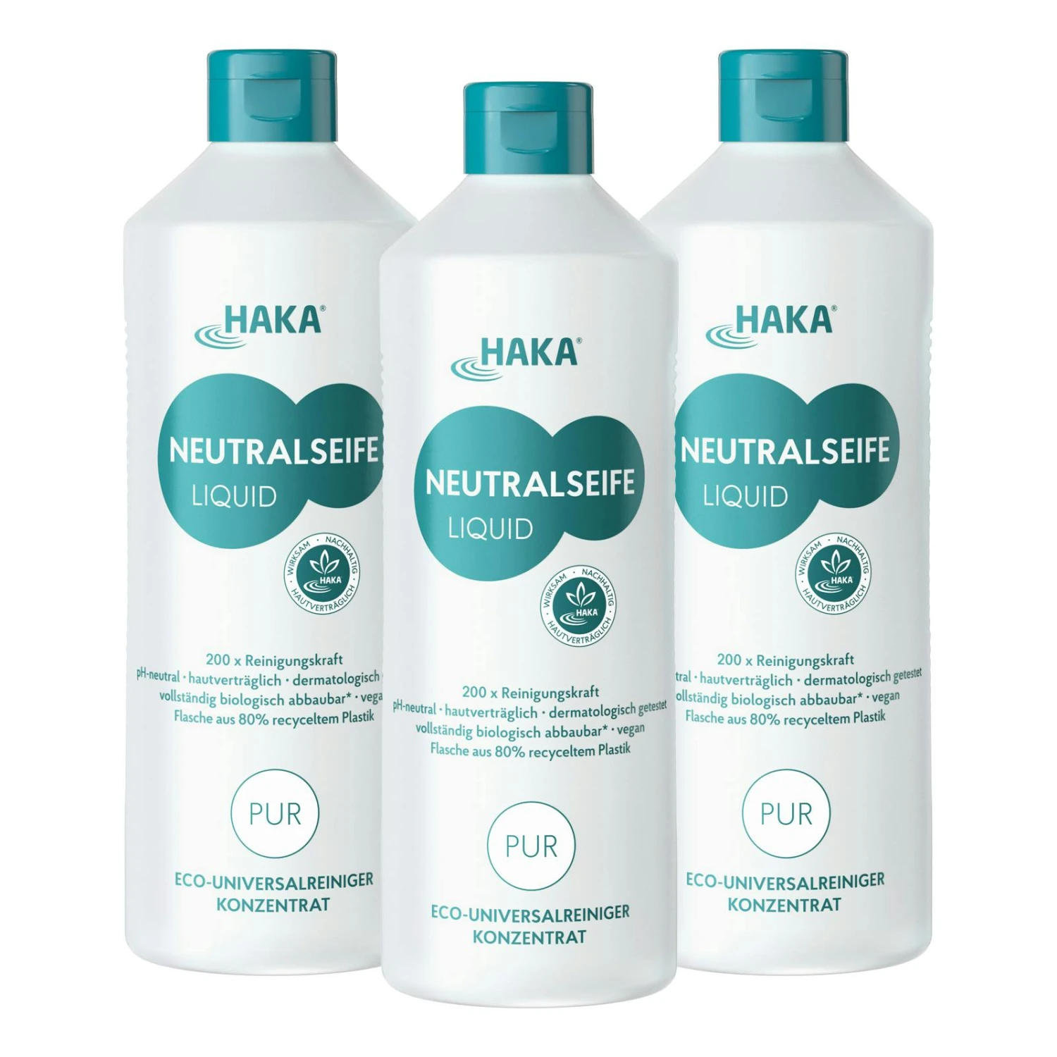 HAKA Neutralseife Liquid PurAllzweckreiniger Für Haushalt Und Auto, 3 X 1 Liter 3 HAKA Neutralseife Liquid PurAllzweckreiniger Für Haushalt Und Auto, 3 X 1 Liter