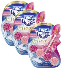 WC FRISCH DeLuxe 3er Pack Delicate Magnolia WC-Reiniger 1x3 Stück WC-Duftspüler