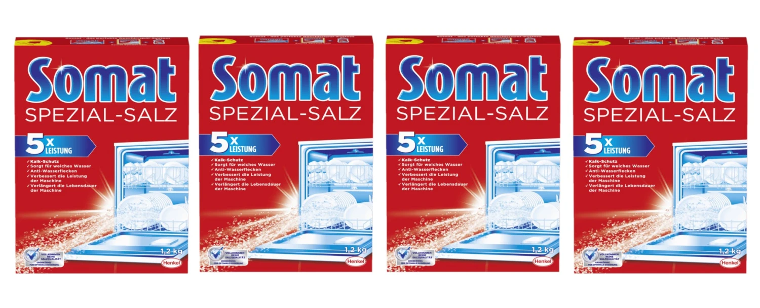 Somat Spezial-Salz Spülmaschinensalz 2x1,2kg Kalkschutz Reinigung 5 Somat Spezial-Salz Spülmaschinensalz 2x1,2kg Kalkschutz Reinigung – Bild 3