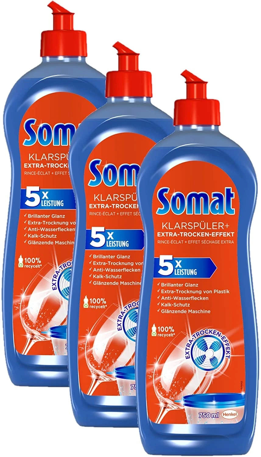 Somat Klarspüler Extra Trocken Effekt Geschirrspüler Geschirr 3x750ml Spülen 3 Somat Klarspüler Extra Trocken Effekt Geschirrspüler Geschirr 3x750ml Spülen