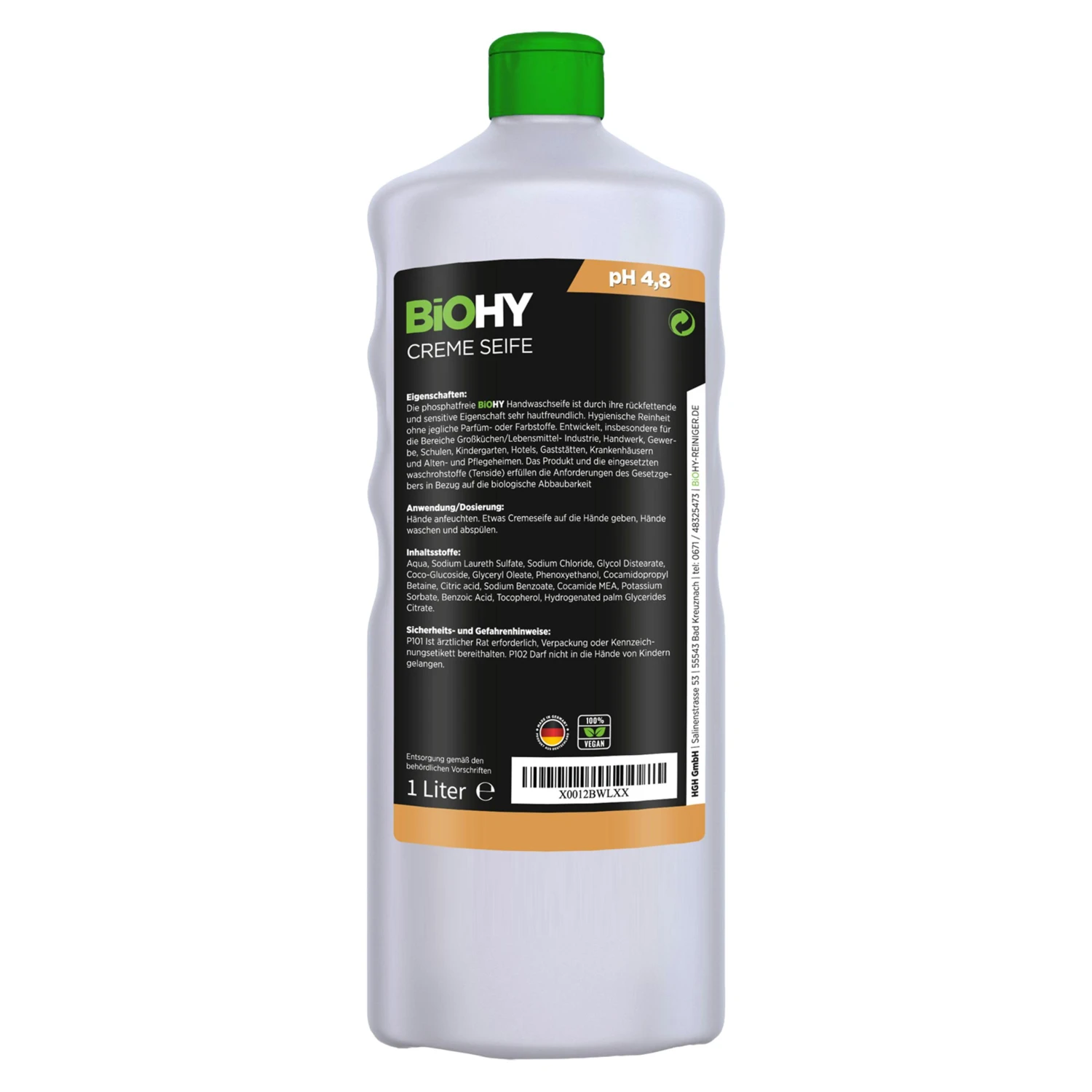 BiOHY Creme Seife (9x1l Flasche) | Hautschonende, Rückfettende Und Geruchsneutrale Handseife PHOSPHATFREI | Ohne Parfüm Und Farbstoffe 8 BiOHY Creme Seife (9x1l Flasche) | Hautschonende, Rückfettende Und Geruchsneutrale Handseife PHOSPHATFREI | Ohne Parfüm Und Farbstoffe – Bild 6