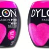 Dylon Leidenschaft Rosa Maschinenfarbstoff Aushülsen 2x350g Färben Farben