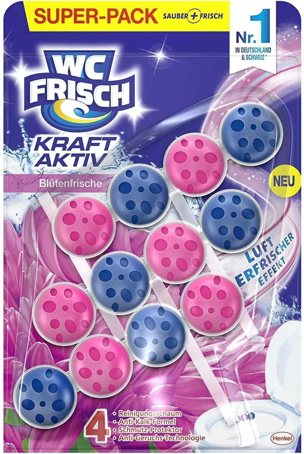 WC-Frisch Kraft Aktiv Duftspüler Blütenfrische 9x150g WC Reiniger Reinigung 8 WC-Frisch Kraft Aktiv Duftspüler Blütenfrische 9x150g WC Reiniger Reinigung – Bild 6