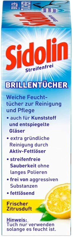 Sidolin Brillenputztücher 20 Stück Reinigungstücher Tücher Reinigen Putztuch -Geschäft Für Haushaltsreinigungsprodukte 64bc752f 06e7 42af b2e9 cf3fbd383c55