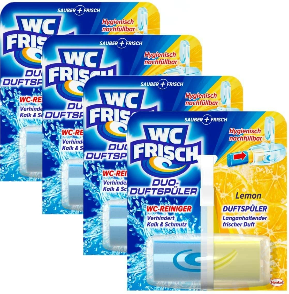 WC FRISCH Duo-Duftspüler Lemon WC-Reiniger WC-Duftstein Nachfüllpack 1x2 Stück 7 WC FRISCH Duo-Duftspüler Lemon WC-Reiniger WC-Duftstein Nachfüllpack 1x2 Stück – Bild 5