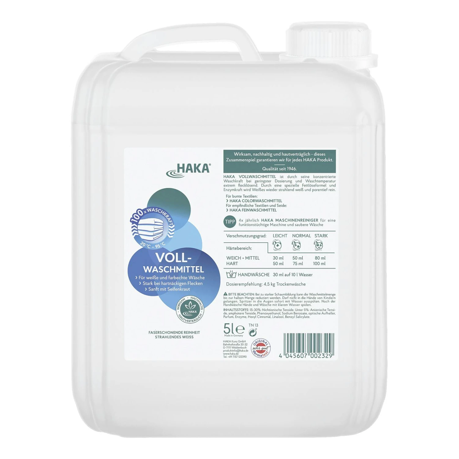 HAKA Vollwaschmittel Flüssig, 5 Liter 4 HAKA Vollwaschmittel Flüssig, 5 Liter – Bild 2