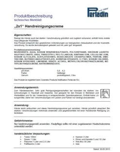 Perladin 2x1 HandreinigungsCreme 1L Handreinigung Handseife 1 Liter Werkstatt Handwerk -Geschäft Für Haushaltsreinigungsprodukte ca32dfe8 6567 4ace 8e0b cdc3042e8837