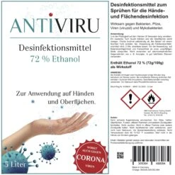 ANTiVIRU | Desinfektionsmittel 6x 5L Kanister | Handdesinfektion & Flächendesinfektion | Viruzid | Anwendungsfertig 14 ANTiVIRU | Desinfektionsmittel 6x 5L Kanister | Handdesinfektion & Flächendesinfektion | Viruzid | Anwendungsfertig -Geschäft Für Haushaltsreinigungsprodukte d7bb3f48 a890 4a8e a1e2 b94d40dea570