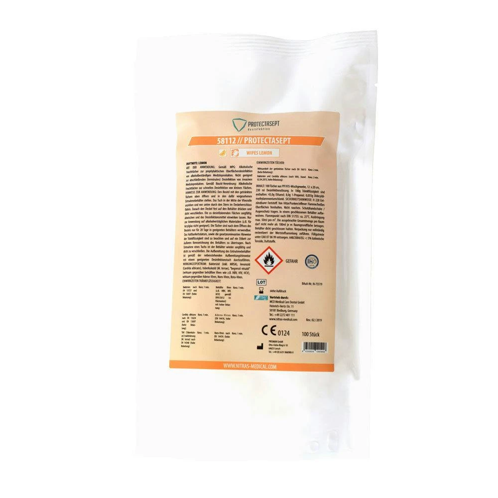 Nitras Desinfektionstücher 58100, Protectasept- Gebrauchsfertig VAH Gelistet 100 Stück Pro Dose 100 Stück 4 Nitras Desinfektionstücher 58100, Protectasept- Gebrauchsfertig VAH Gelistet 100 Stück Pro Dose 100 Stück – Bild 2