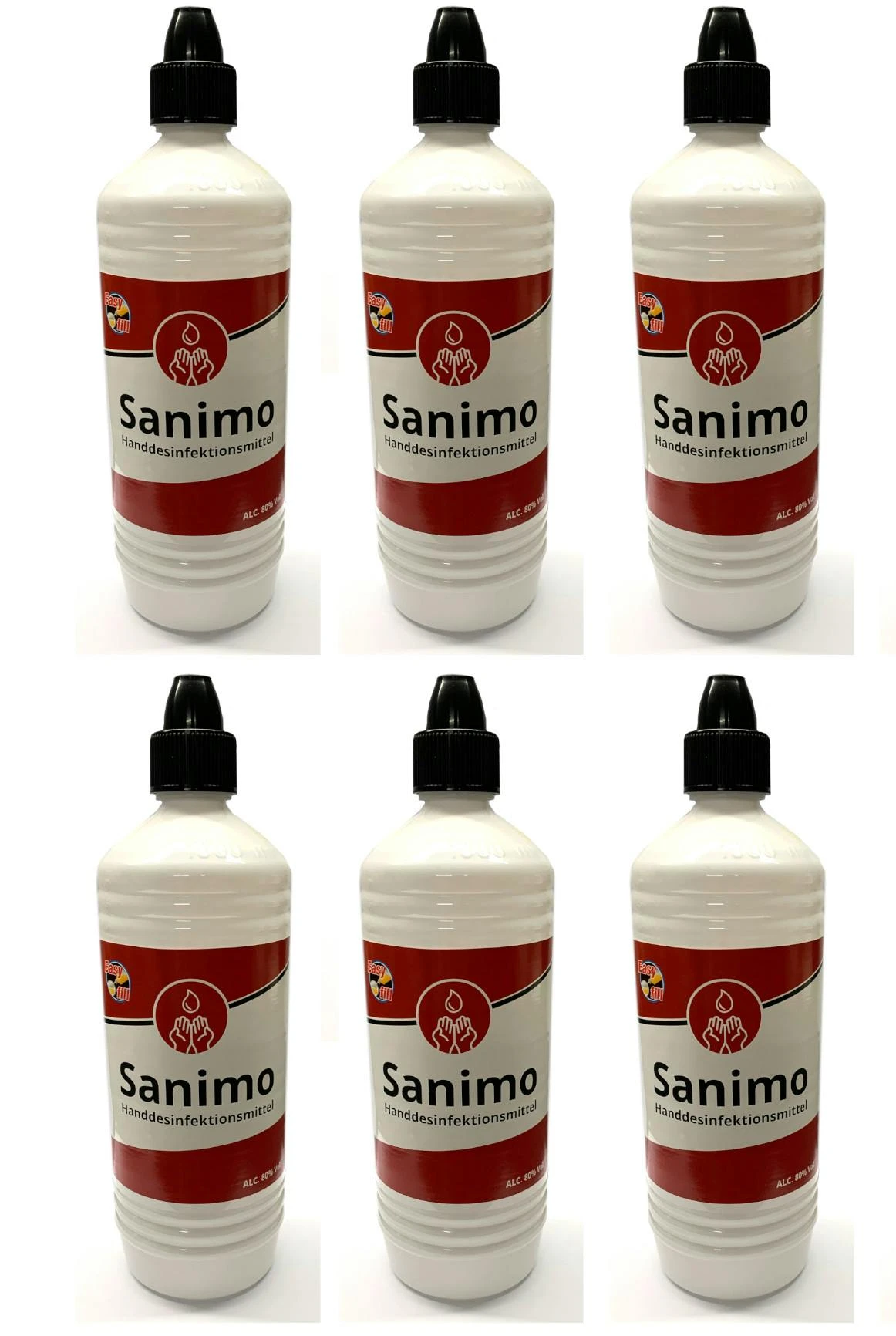 3x 1000ml Sanimo Handdesinfektionsmittel - Anwendungsfertig - Nach Rezept Der WHO Desinfektionsmittel Hände Nachfüllflasche 5 3x 1000ml Sanimo Handdesinfektionsmittel - Anwendungsfertig - Nach Rezept Der WHO Desinfektionsmittel Hände Nachfüllflasche – Bild 3