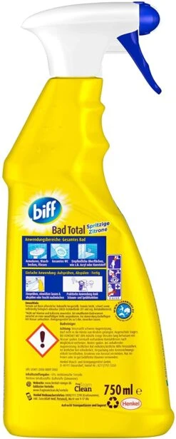 Biff Bad Total Zitrus Badreiniger 750ml Sprühflasche Reiniger Reinigungsmittel -Geschäft Für Haushaltsreinigungsprodukte eef71411 3f6d 4835 a0c5 6260b58b353d