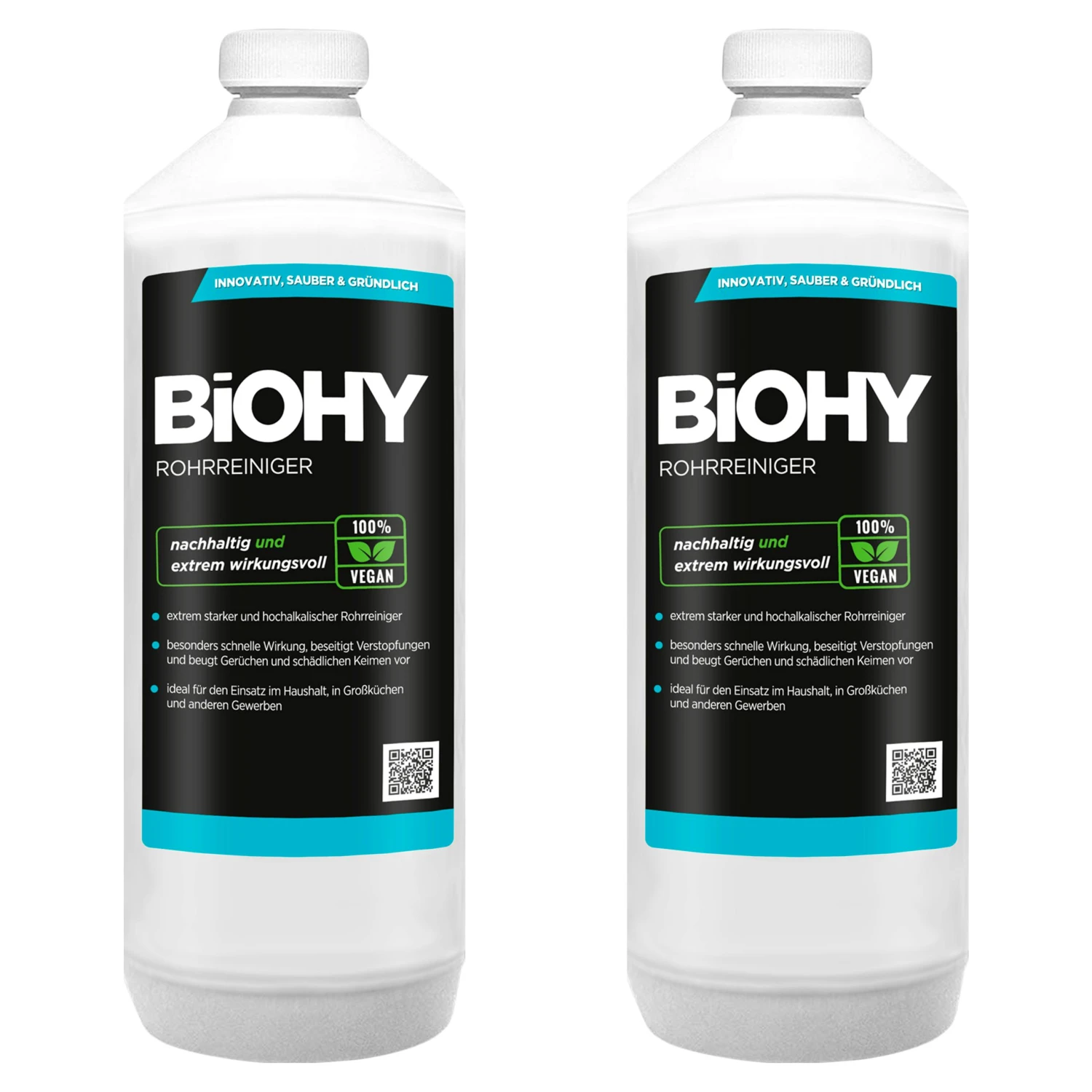 BiOHY Rohrreiniger (2x1l Flasche) | EXTRA STARK | Flüssiger, Hochkonzentrierter Abflussreiniger | Geruchsneutral | Für Alle Verstopfungen 3 BiOHY Rohrreiniger (2x1l Flasche) | EXTRA STARK | Flüssiger, Hochkonzentrierter Abflussreiniger | Geruchsneutral | Für Alle Verstopfungen